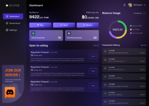 Showing off the Dyme DAO governance, and the web 3 crypto DYME.